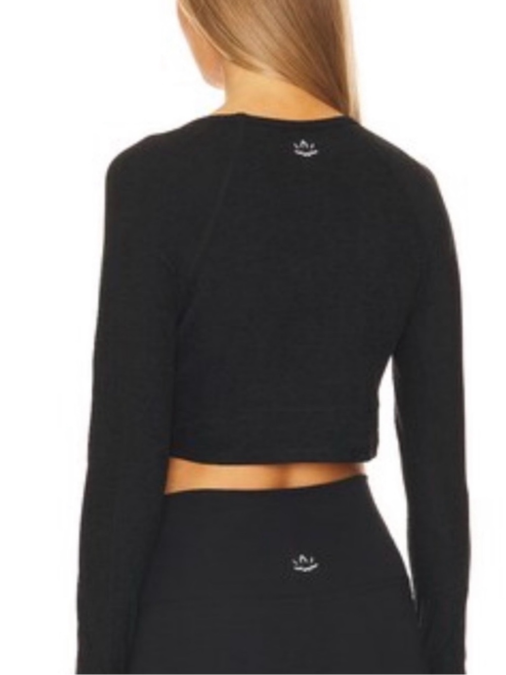 Beyond Yoga Black Long-Sleeve Cropped Top - Women's